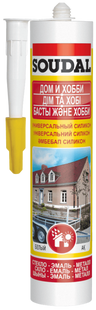 Герметик&nbsp;силіконовий універсальний 280 мл (прозорий)&nbsp;SOUDAL 000130043 фото