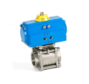 Кран кульовий муфтовий нержавіючий Genebre 2025 Ду 65 з пневмоприводом GNP 60 2025P-10 фото