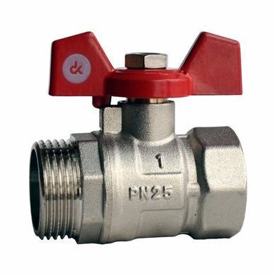 Кран кульовий муфтовий Ду 15 Dekaliber Kraft ВЗ (метелик) DK.104.15 фото