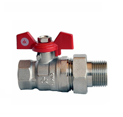Кран шаровой муфтовый с американкой Ду 15 Dekaliber Kraft (бабочка) DK.106.15 фото