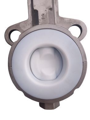 Задвижка Баттерфляй Ду 65 из нержавеющей стали футерованная PTFE bater-spec-2 фото