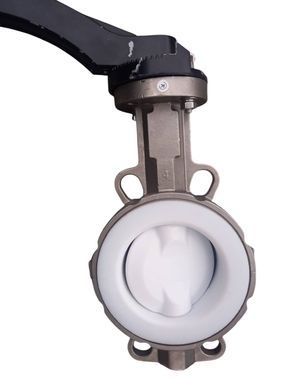 Задвижка Баттерфляй Ду 200 из нержавеющей стали футерованная PTFE bater-spec-7 фото