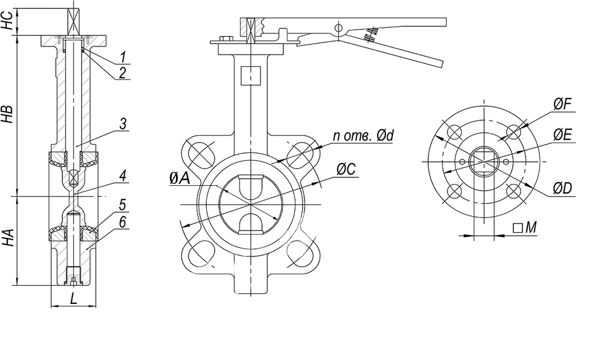Розміри батерфляю Ду 300 нержавіючий диск ущільнення PTFE